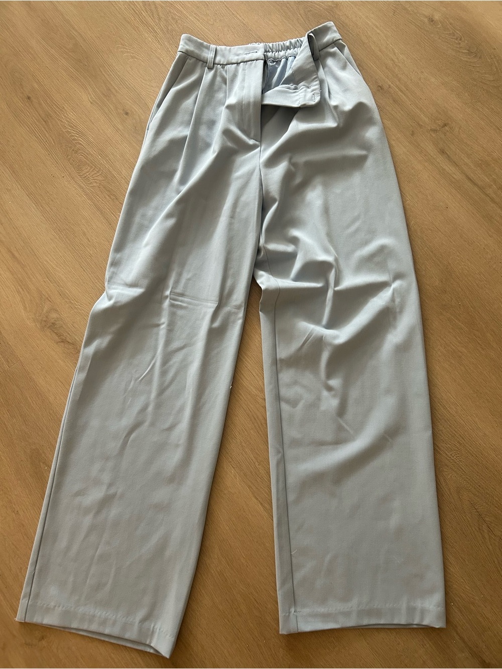 Dynamite light blue High-Waist Wide-Leg Dress Pants